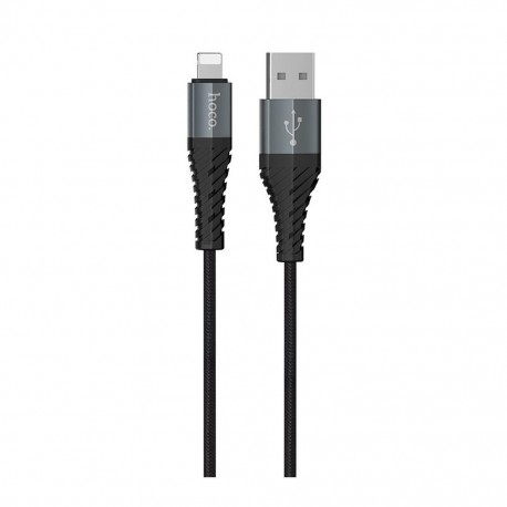 Καλώδιο Σύνδεσης Κορδόνι Hoco X38 Cool με USB σε Lightning Fast Charging Μαύρο 1μ