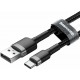 Baseus Καλώδιο Φόρτισης και Μεταφοράς Δεδομένων USB σε Type-C 200cm - Grey / Black (CATKLF-CG1)