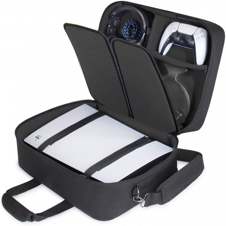 Τσάντα Μεταφοράς Playstation 5 Με Θέσεις Για Controller-Games-Headset-Accessories (USA GEAR PS5 43210000) Black