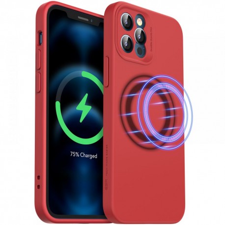 Θήκη Apple iPhone 12 Pro  Back Cover Magnet Σιλικόνης Κόκκινη - ESR Cloud