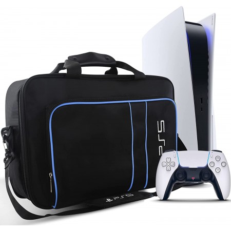 Τσάντα Μεταφοράς Playstation 5 Με Θέσεις Για Controller-Games-Accessories (Frusde PS5 43210120) Black-Blue