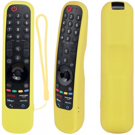 Θήκη σιλικόνης για Τηλεκοντρόλ  LG OLED  Magic remote control YiBiChin AN-MR21 (Yellow)