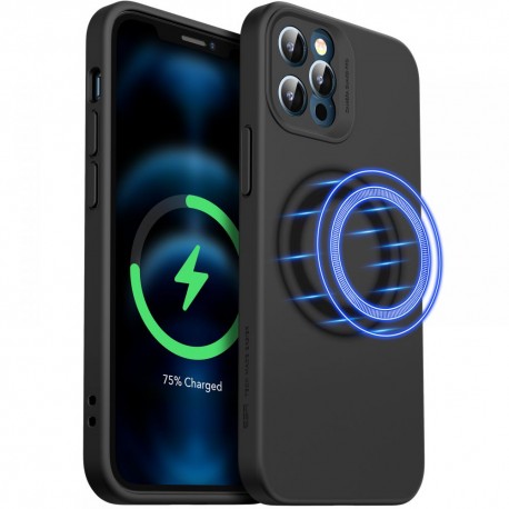 Θήκη Apple iPhone 12 Pro Max  Back Cover Magnet Σιλικόνης Μαύρη  - ESR Cloud