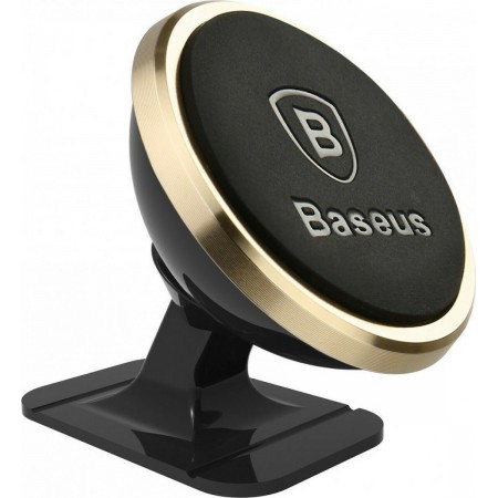 Baseus Βάση Κινητού Αυτοκινήτου 360-Degree Rotation με Μαγνήτη Χρυσό