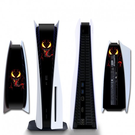 Αυτοκόλλητο Marvel Spider Man Venom Side Sticker για Playstation 5 Cover  Central Panel Protective Cover Decal - Μαύρο
