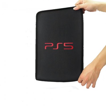 Προστατευτικό Κάλυμμα Σκόνης Για Playstation 5 Disk & Digital Edition (Μαύρo-Κόκκινo)