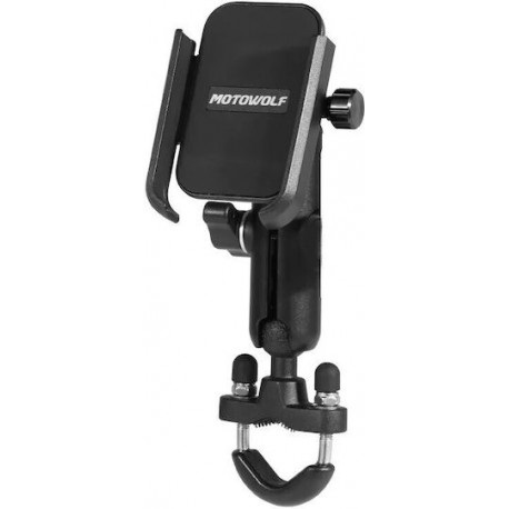 Βάση Κινητού Μοτοσυκλέτας Motowolf με Ρυθμιζόμενο Βραχίονα για το Τιμόνι με Φόρτιση