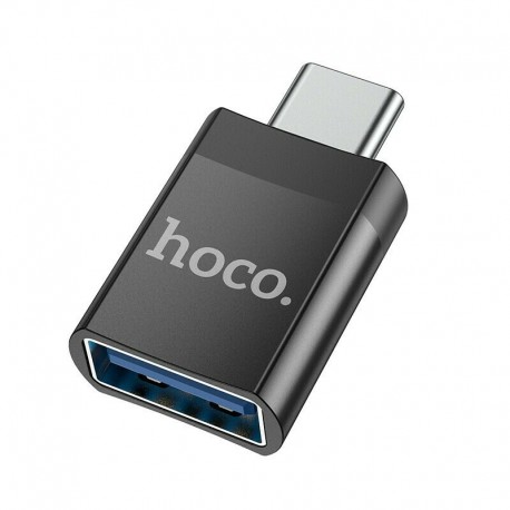 Αντάπτορας Hoco UA17 USB-C σε USB 3.0 με Λειτουργία OTG και Δυνατότητα Φόρτισης 5V / 2A Μαύρο