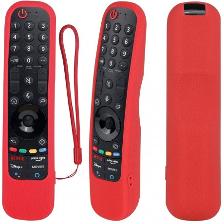 Θήκη σιλικόνης για Τηλεκοντρόλ  LG OLED  Magic remote control YiBiChin AN-MR24GN (Red)